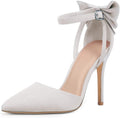 Sexy Bow Tie Back Ankle Strap Dress Pumps