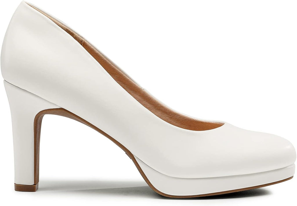 Close Toe Low Platform Heels Work Pumps