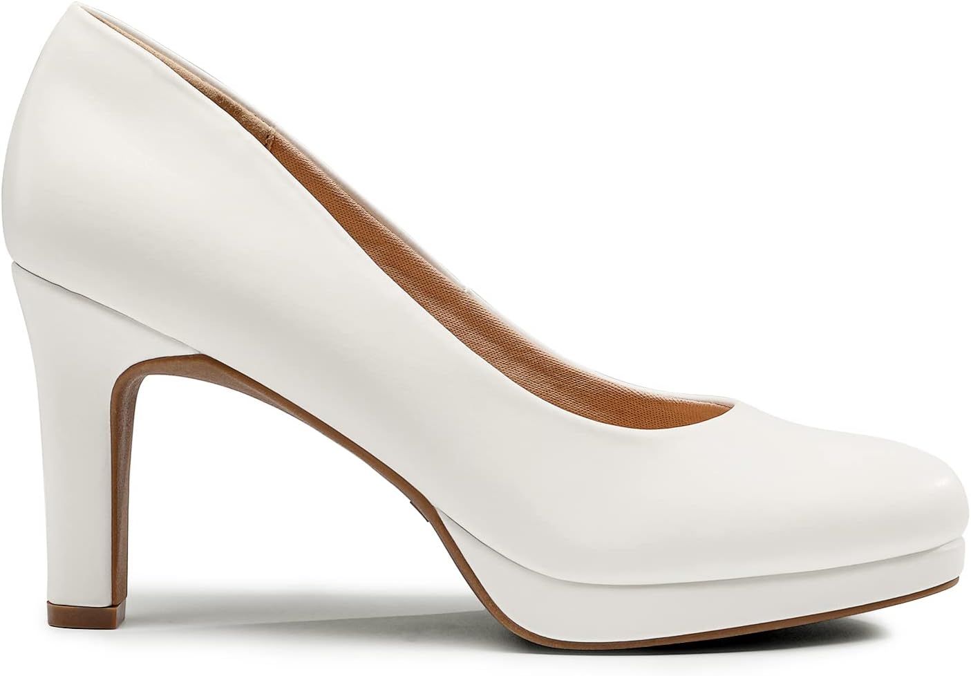 Close Toe Low Platform Heels Work Pumps