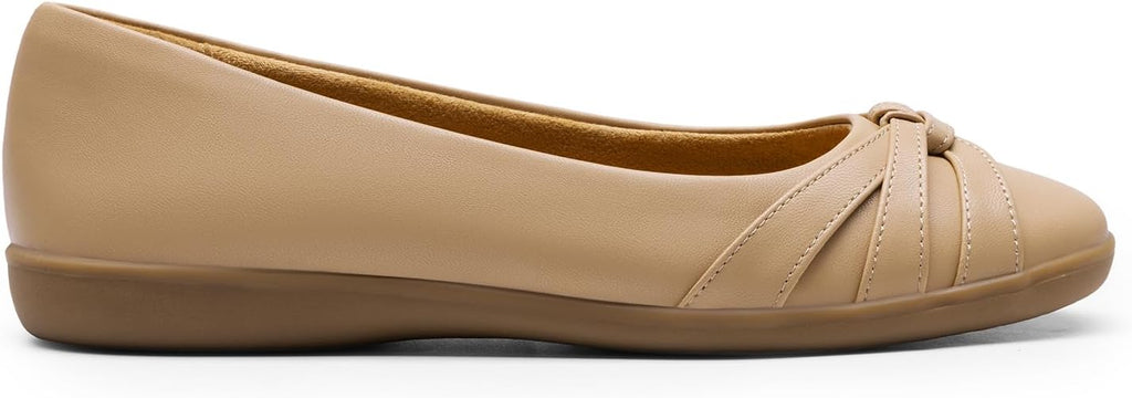 Round Toe Slip-On Ballet Flats with Arch Support