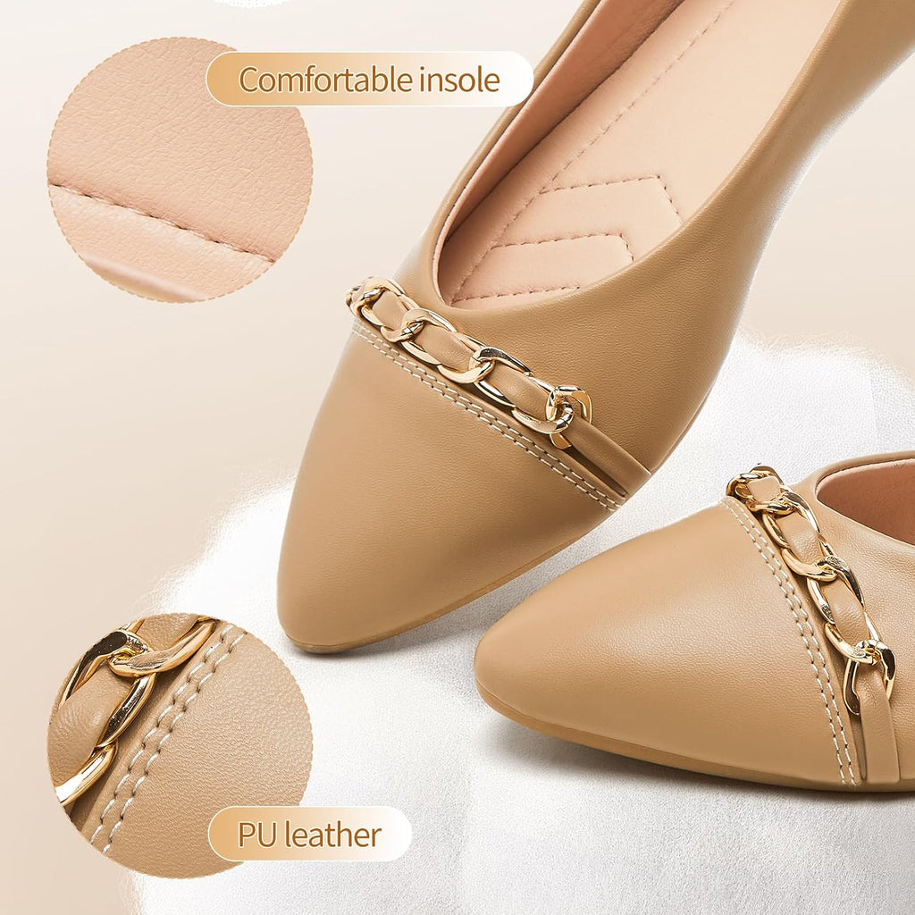 PU Leather Pointed Toe Slip-On Loafer Flats