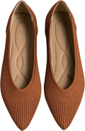 Pointed Toe Knit Slip-On Dressy Flats