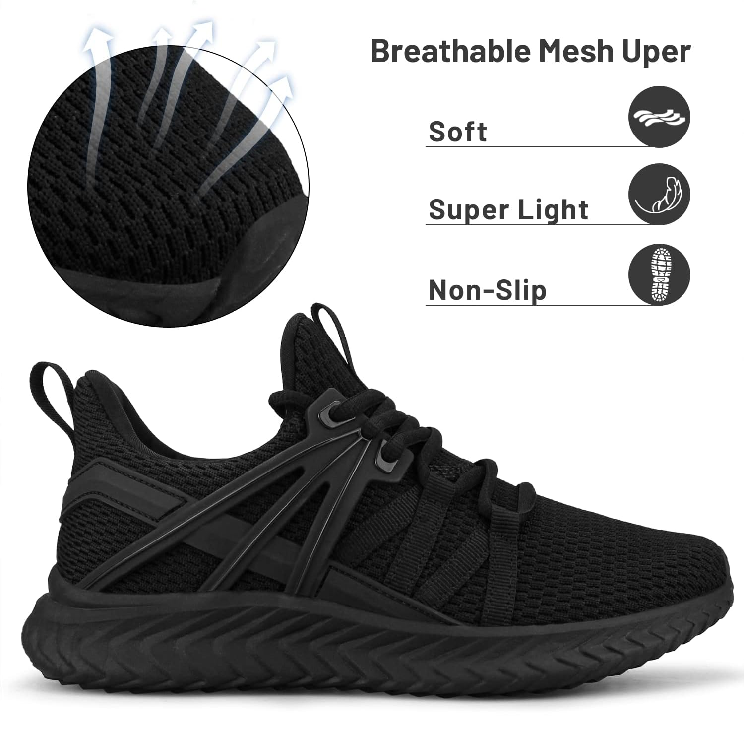 Slip-On Lightweight Casual Tennis Walking Sneakers