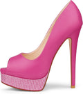 Platform Stiletto 6-Inch Peep Toe Dress Heels