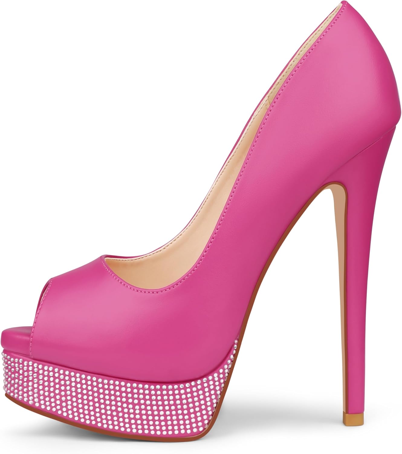 Platform Stiletto 6-Inch Peep Toe Dress Heels