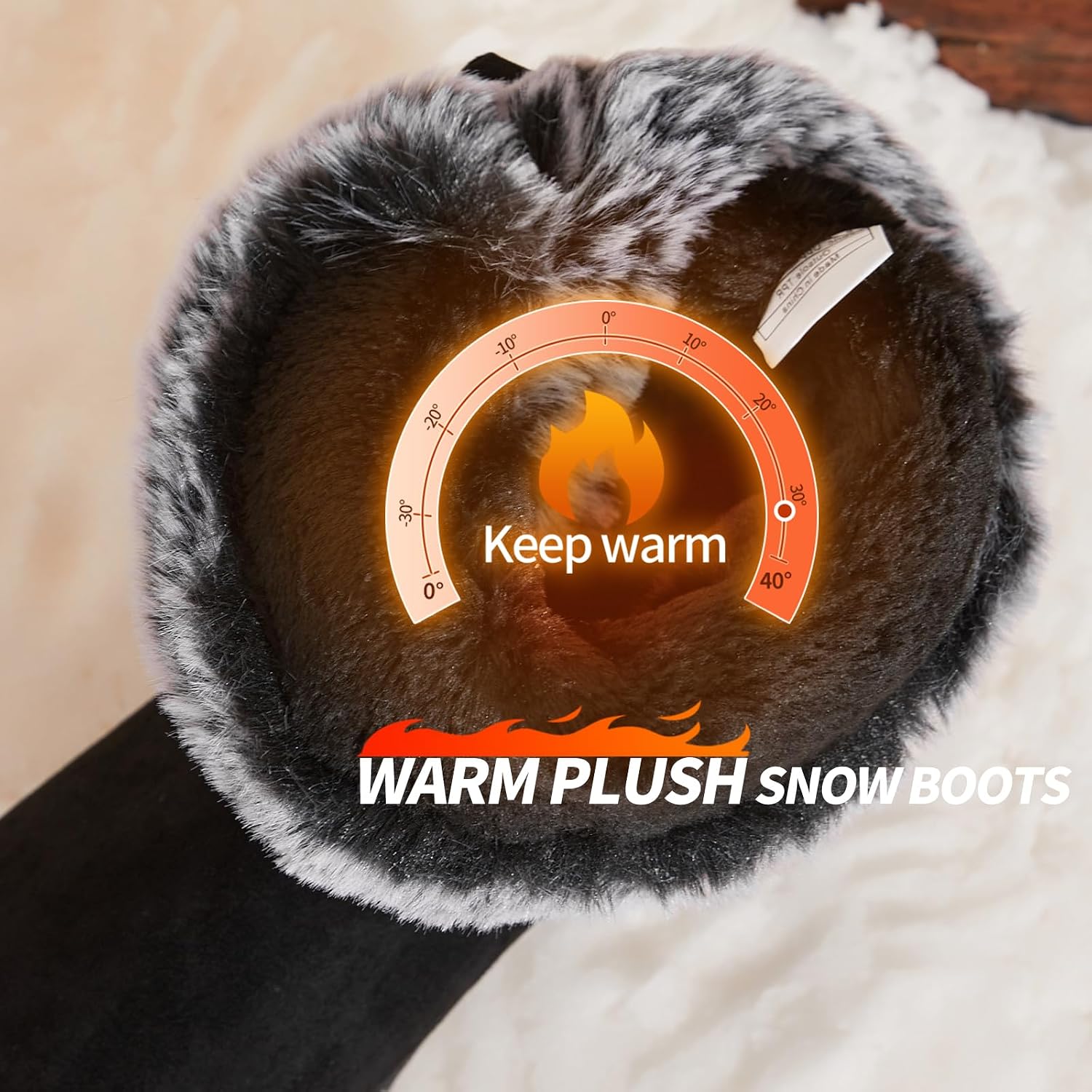 Mid-Calf Fur Lined Cozy Winter Booties