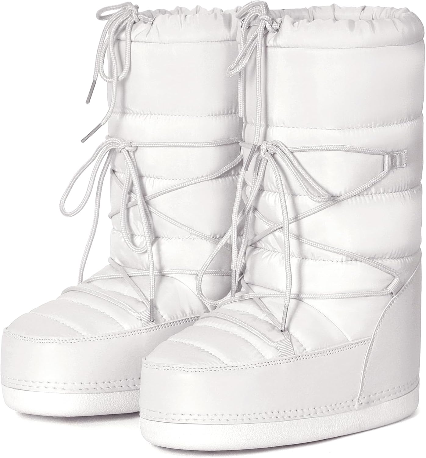 Mid Calf Anti-Slip Lined Lace-Up Snow Boots