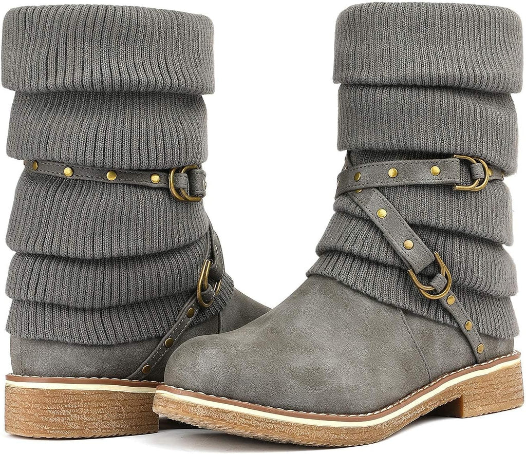 Mid Calf Fashion Winter Snow Boots