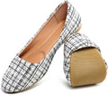 Round Toe Dressy Ballet Flats White Green